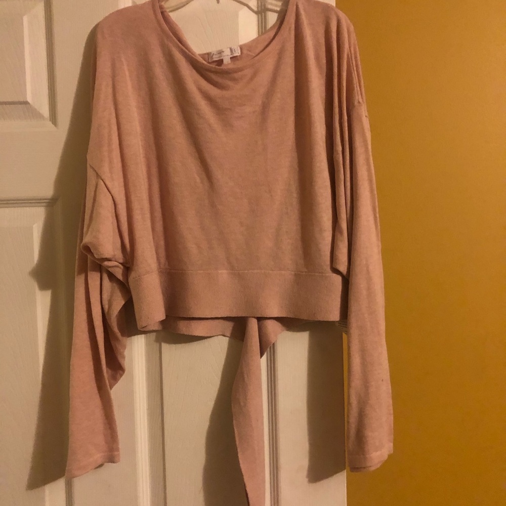 Wrap crop sweater